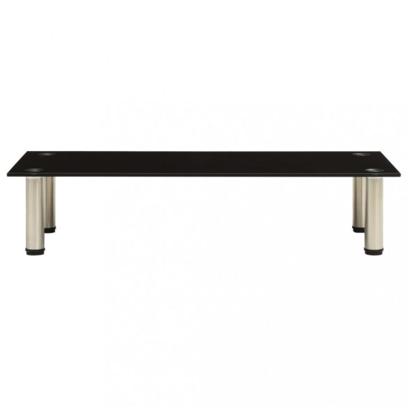 fekete edzett üveg TV-állvány 80 x 35 x 17 cm