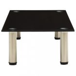 fekete edzett üveg TV-állvány 80 x 35 x 17 cm