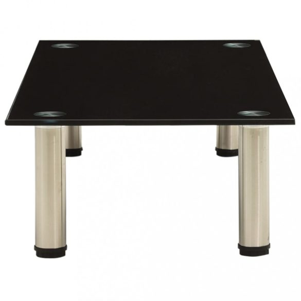 fekete edzett üveg TV-állvány 80 x 35 x 17 cm