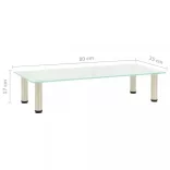 edzett tejüveg TV-állvány 80 x 35 x 17 cm