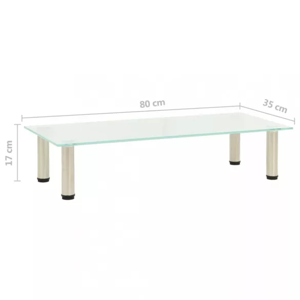 edzett tejüveg TV-állvány 80 x 35 x 17 cm