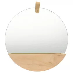 tömör fenyőfa fali tükör 35 cm