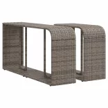 10 részes szürke polyrattan kerti ülőgarnitúra párnákkal