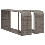 11 részes szürke polyrattan kerti ülőgarnitúra párnákkal