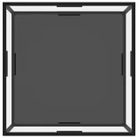 322896  Coffee Table Transparent and Black 80x80x35 cm Tempered Glass