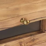 tömör akácfa TV-szekrény 110 x 30 x 40 cm