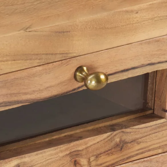 tömör akácfa TV-szekrény 110 x 30 x 40 cm