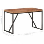 tömör akác és mangófa étkezőasztal 120 x 60 x 76 cm