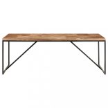 tömör akác és mangófa étkezőasztal 200 x 90 x 76 cm