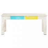 fehér tömör mangófa dohányzóasztal 110 x 60 x 45 cm