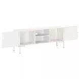 fehér tömör mangófa TV-szekrény 115 x 30 x 46 cm