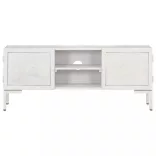 fehér tömör mangófa TV-szekrény 115 x 30 x 46 cm