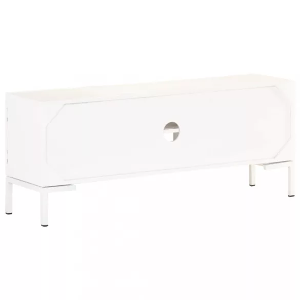 fehér tömör mangófa TV-szekrény 115 x 30 x 46 cm