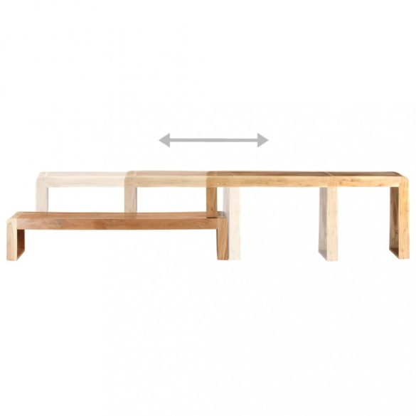 2 részes tömör akácfa TV-szekrény