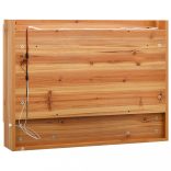 tölgyszínű MDF tükrös fürdőszobaszekrény 80 x 15 x 60 cm