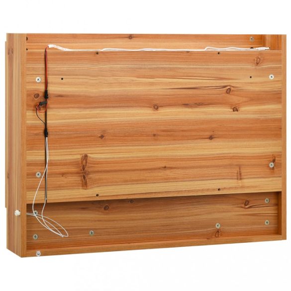 tölgyszínű MDF tükrös fürdőszobaszekrény 80 x 15 x 60 cm