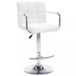 2 db fehér műbőr bárszék