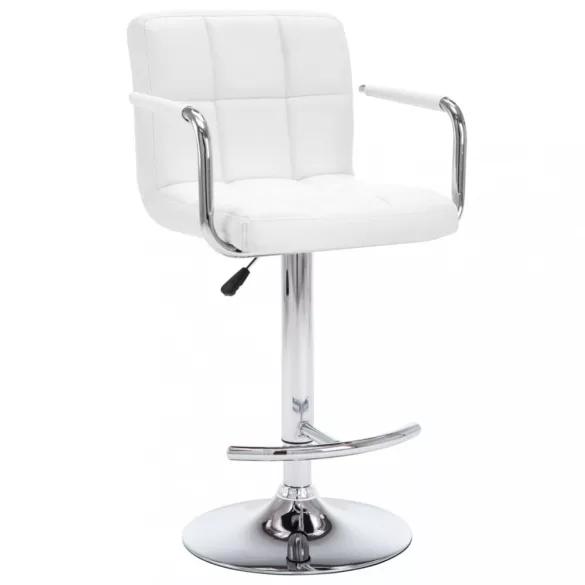 2 db fehér műbőr bárszék