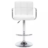 2 db fehér műbőr bárszék