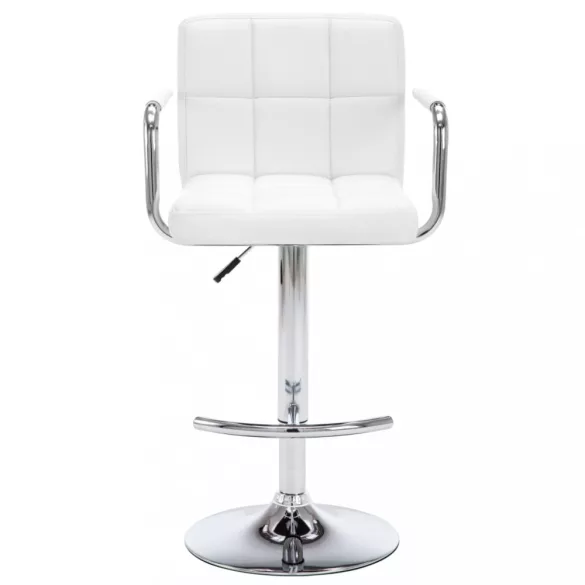 2 db fehér műbőr bárszék