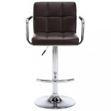 2 db barna műbőr bárszék