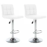 2 db fehér műbőr bárszék