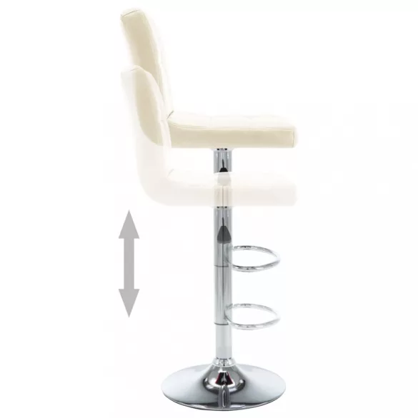 2 db krémszínű műbőr bárszék