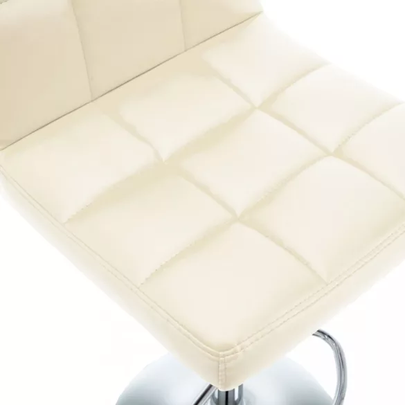 2 db krémszínű műbőr bárszék