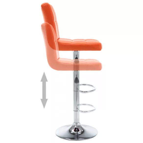 2 db narancssárga műbőr bárszék