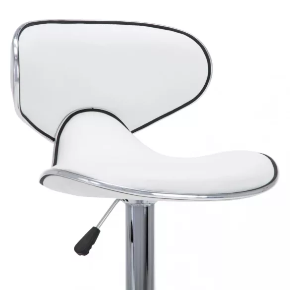 2 db fehér műbőr bárszék