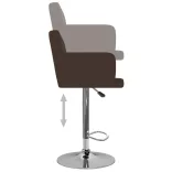 2 db barna műbőr bárszék