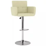 2 db krémszínű műbőr bárszék