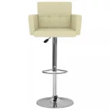 2 db krémszínű műbőr bárszék