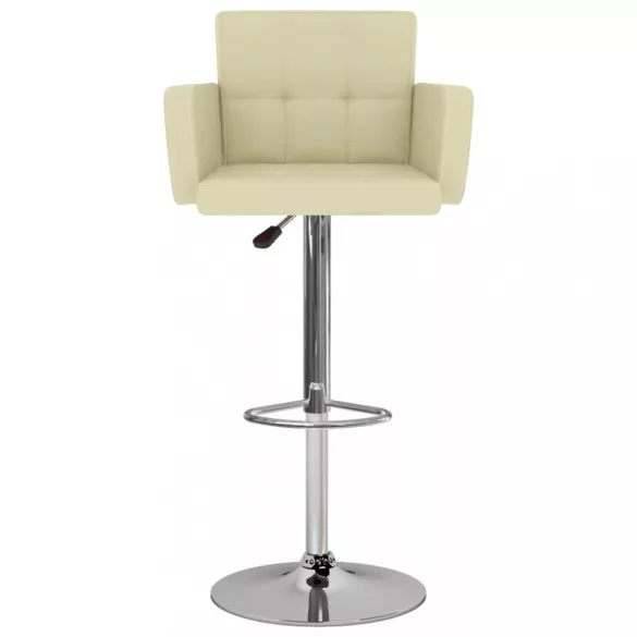 2 db krémszínű műbőr bárszék