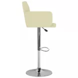 2 db krémszínű műbőr bárszék