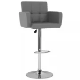 2 db szürke műbőr bárszék