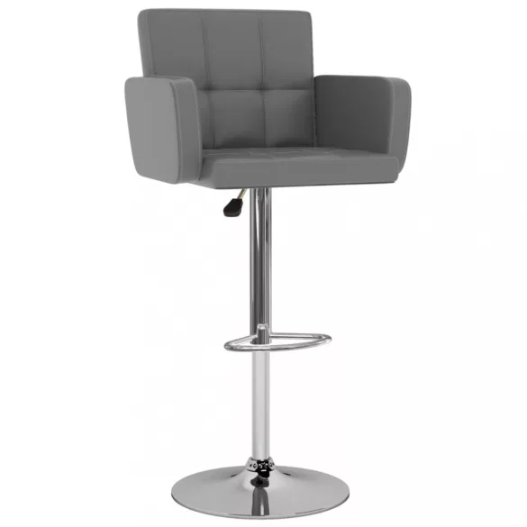 2 db szürke műbőr bárszék