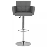 2 db szürke műbőr bárszék