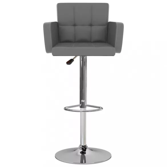 2 db szürke műbőr bárszék