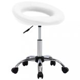 fehér műbőr gurulós munkaszék