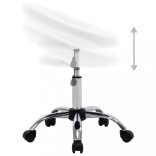 fehér műbőr gurulós munkaszék