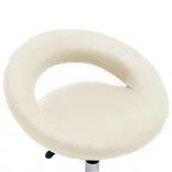 krémszínű műbőr gurulós munkaszék