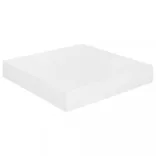 4 db magasfényű fehér MDF lebegő fali polc 23 x 23,5 x 3,8 cm