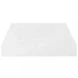 4 db magasfényű fehér MDF lebegő fali polc 23 x 23,5 x 3,8 cm