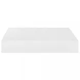 4 db magasfényű fehér MDF lebegő fali polc 23 x 23,5 x 3,8 cm