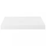 2 db magasfényű fehér MDF lebegő fali polc 40 x 23 x 3,8 cm