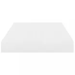 2 db magasfényű fehér MDF lebegő fali polc 40 x 23 x 3,8 cm