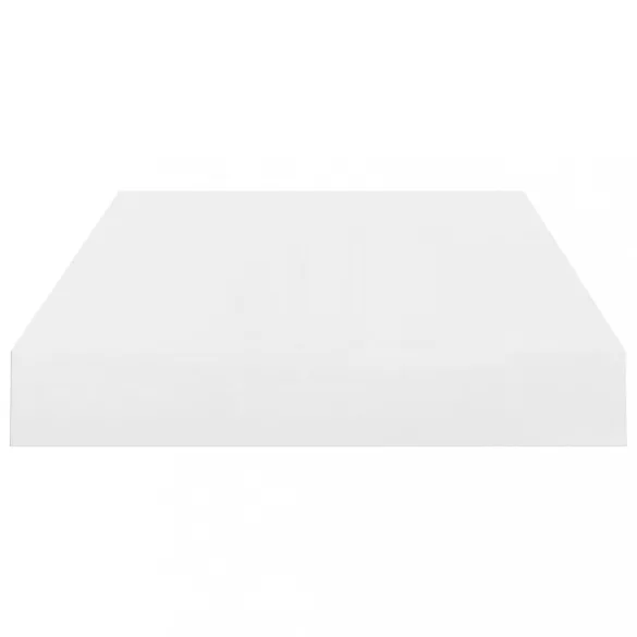 2 db magasfényű fehér MDF lebegő fali polc 40 x 23 x 3,8 cm