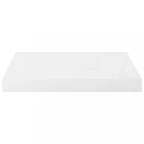4 db magasfényű fehér MDF lebegő fali polc 40 x 23 x 3,8 cm