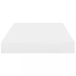 4 db magasfényű fehér MDF lebegő fali polc 40 x 23 x 3,8 cm